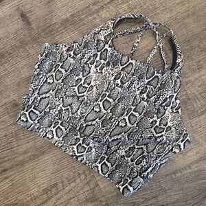 BuffBunny Monochrome Snakeskin Strappy Top Basically NEW!